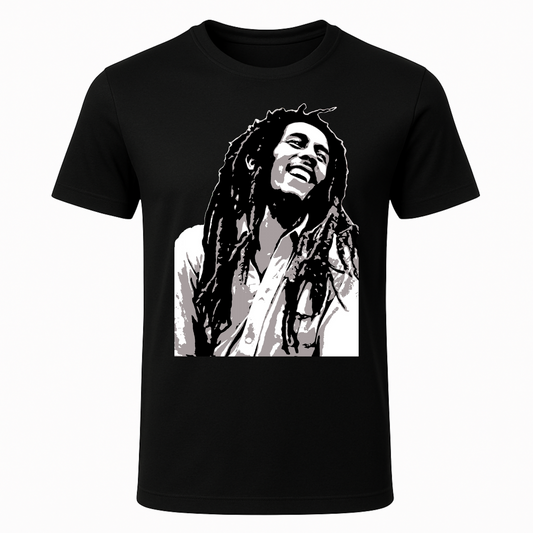 Bob Marley_Blk & Wht_Cruddy Coleman_T-Shirt