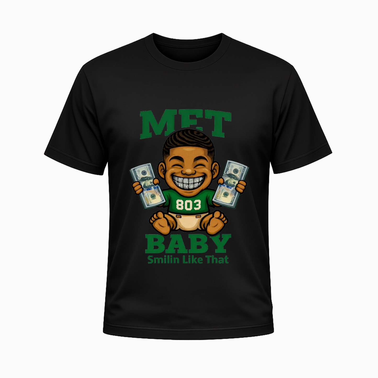 Mens_Green_Met Baby_T-Shirt