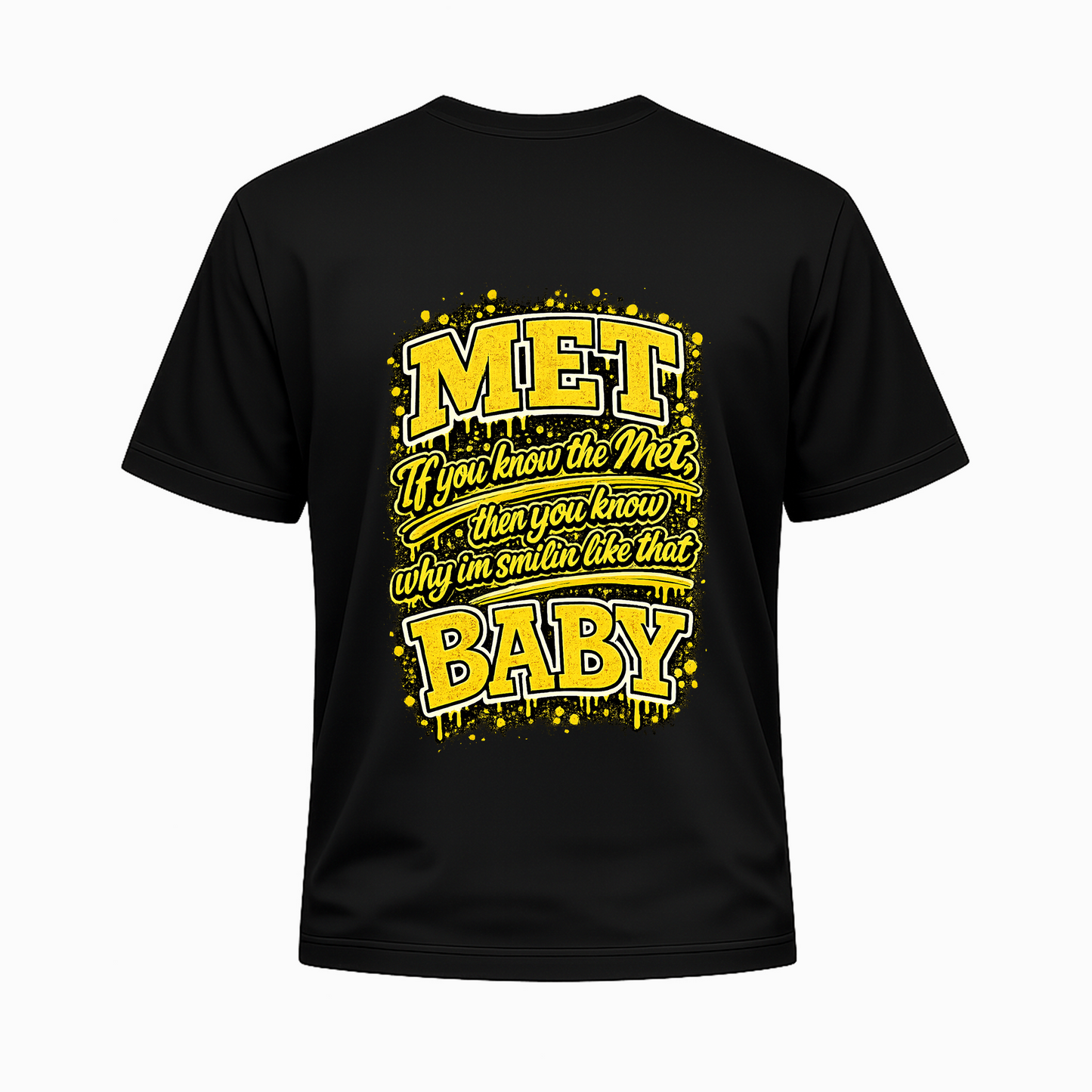Mens_Yellow_Met Baby_T-Shirt