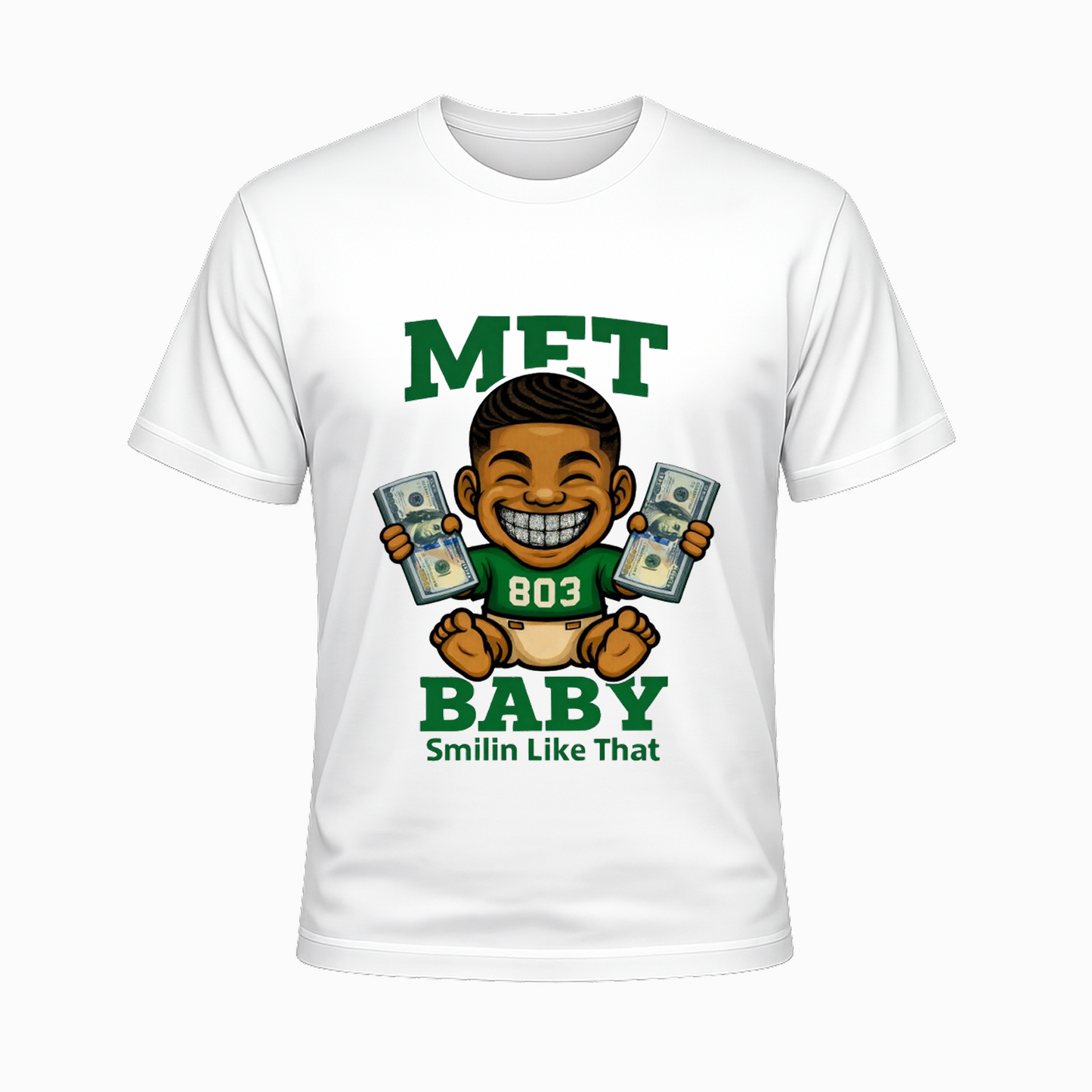 Mens_Green_Met Baby_T-Shirt
