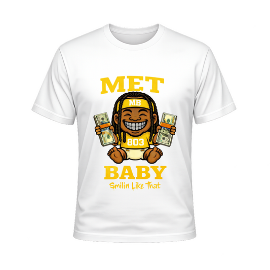 Mens_Yellow_Met Baby_T-Shirt