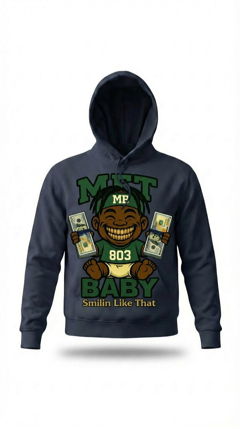 Men_Green-Midnight Blue_Met Baby_with Dreads_Cruddy Coleman_Hoodie